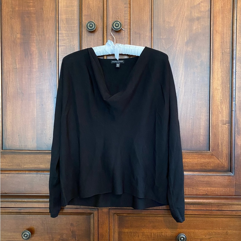 Eileen Fisher cowl neck sweater